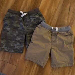 Cat & Jack Camouflage and Khaki Shorts